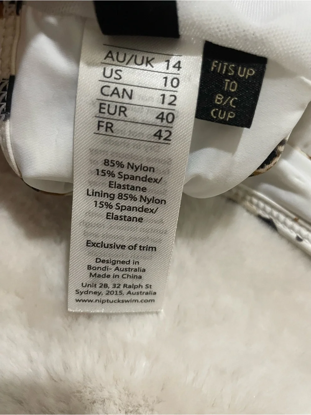 Nip Tuck Swim Bikini Top Size 10 - Picture 3 of 5